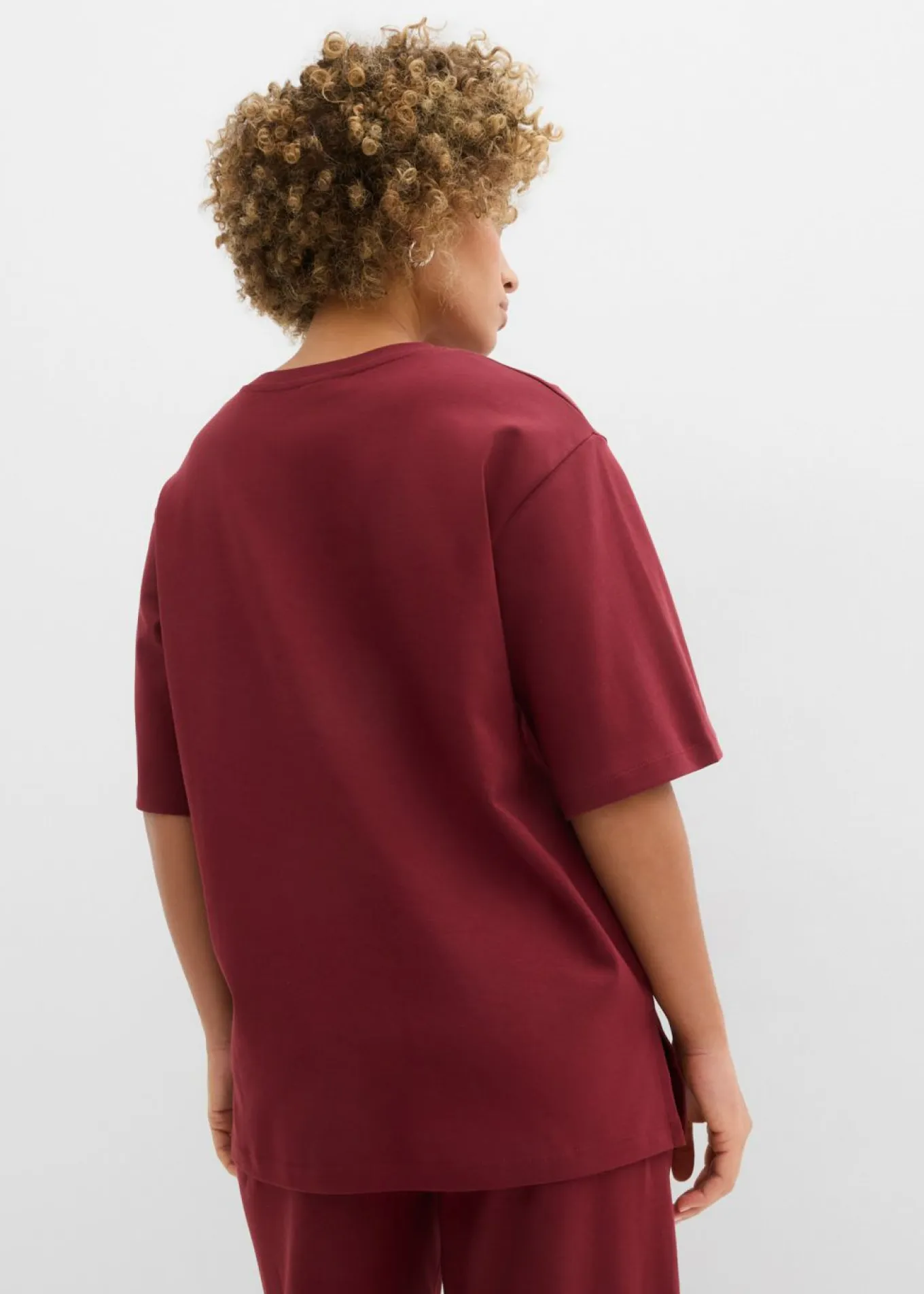 Camiseta larga de interlock