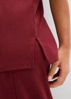 Camiseta larga de interlock