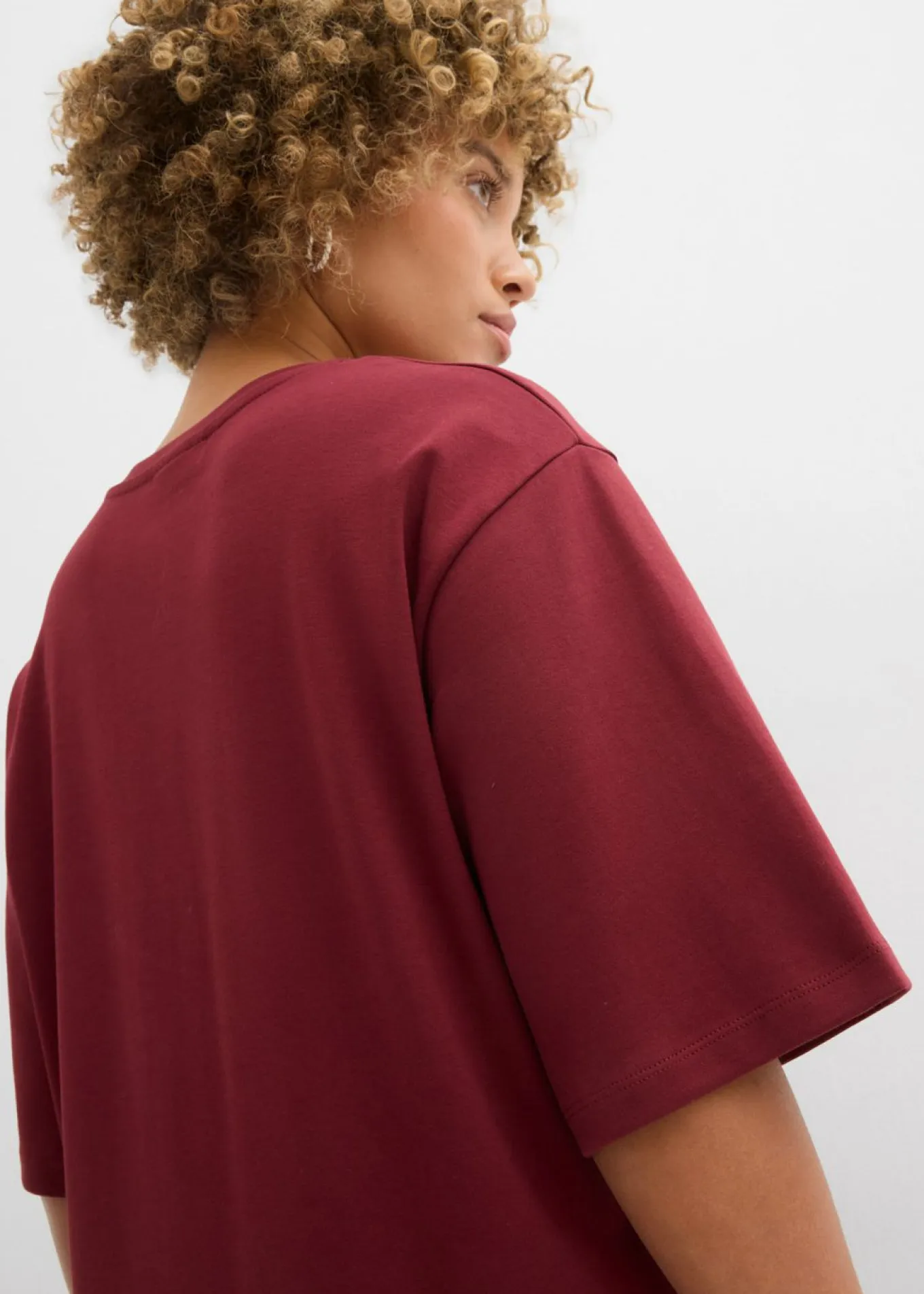 Camiseta larga de interlock