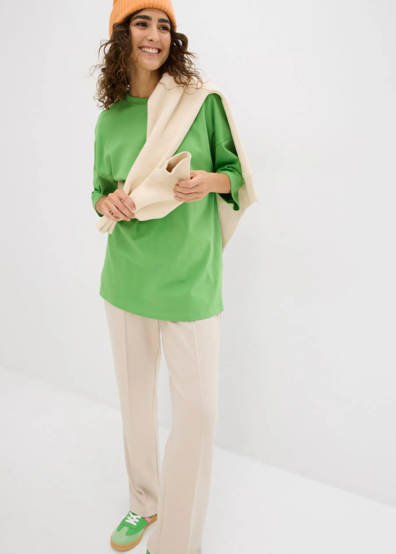 Camiseta larga de interlock