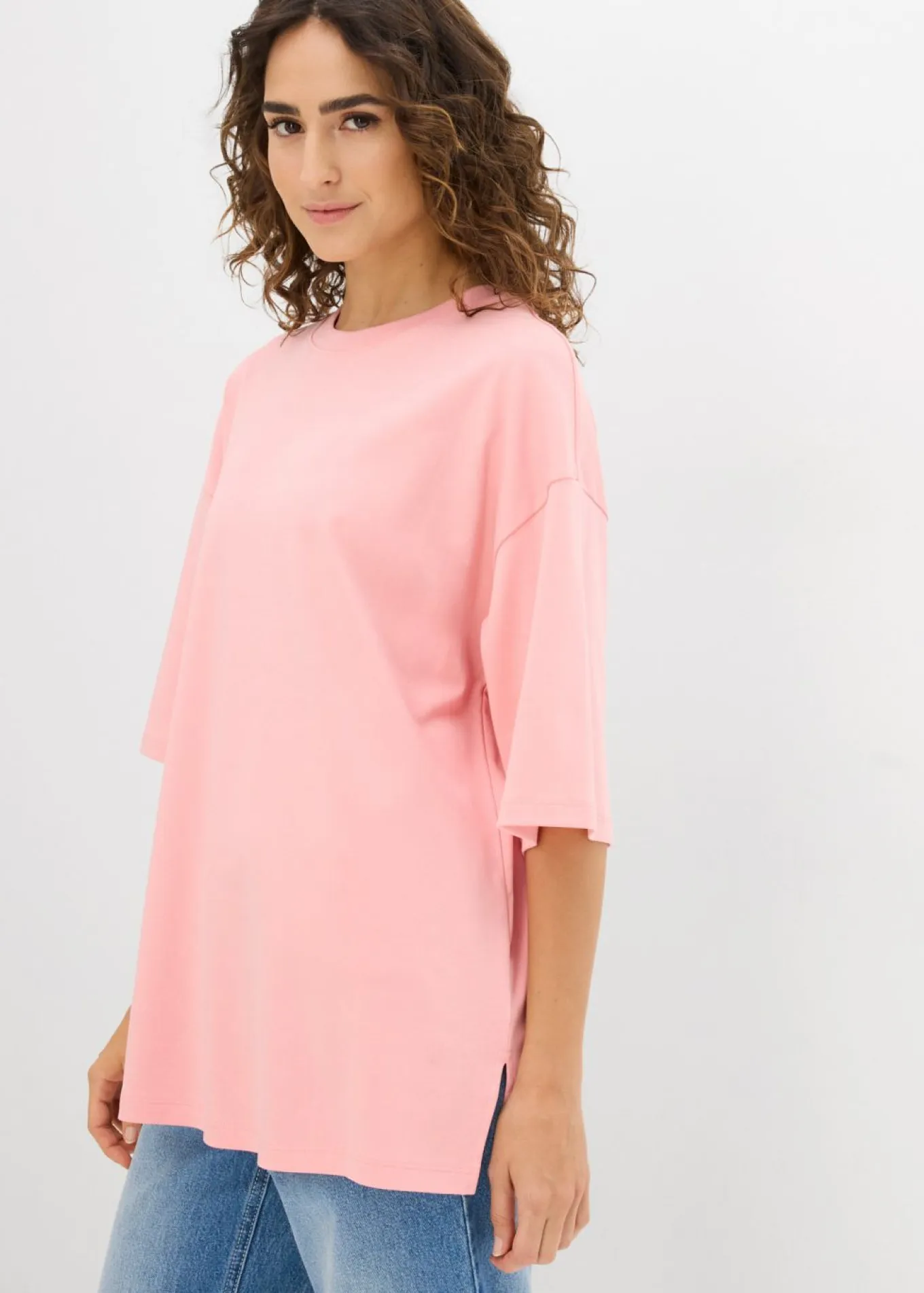 Camiseta larga de interlock