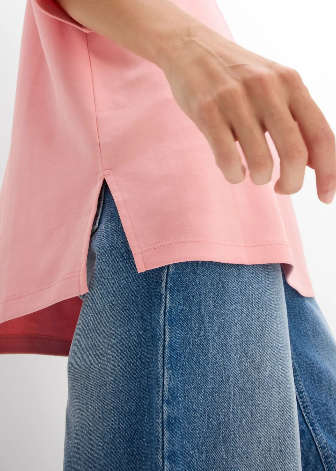 Camiseta larga de interlock