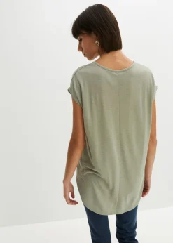 Camiseta larga de mezcla de viscosa