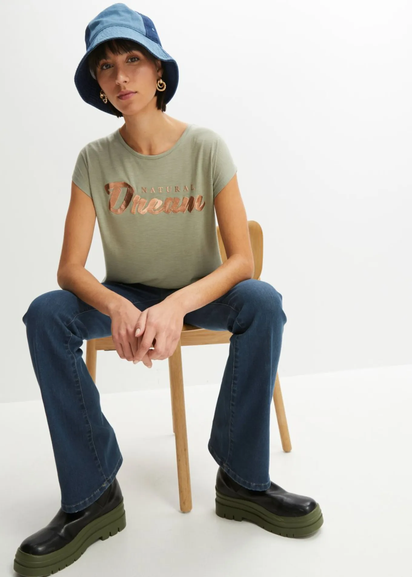 Camiseta larga de mezcla de viscosa