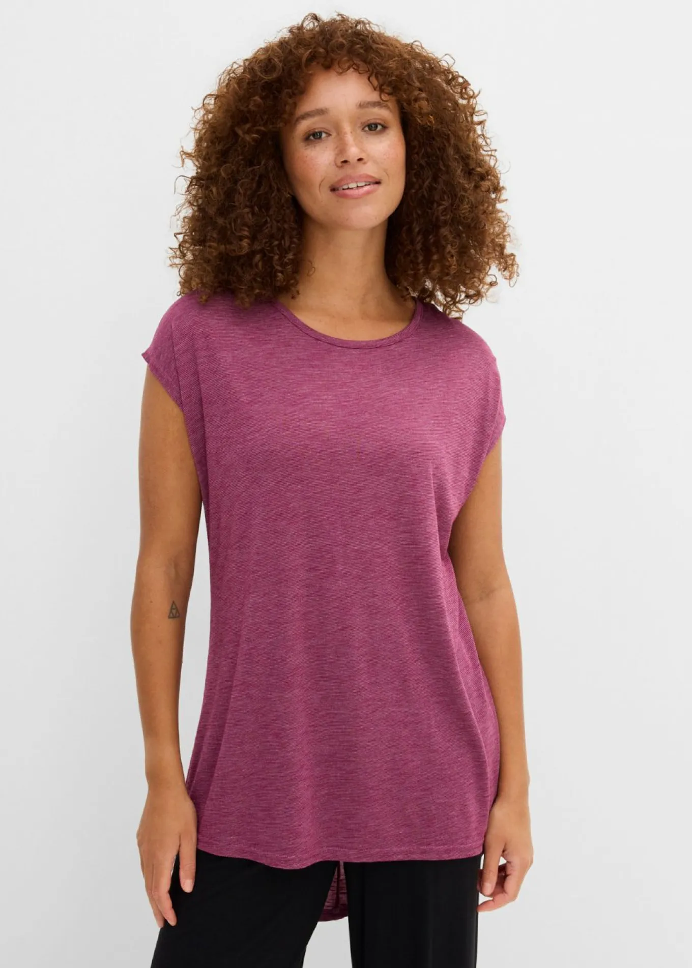 Camiseta larga de mezcla de viscosa