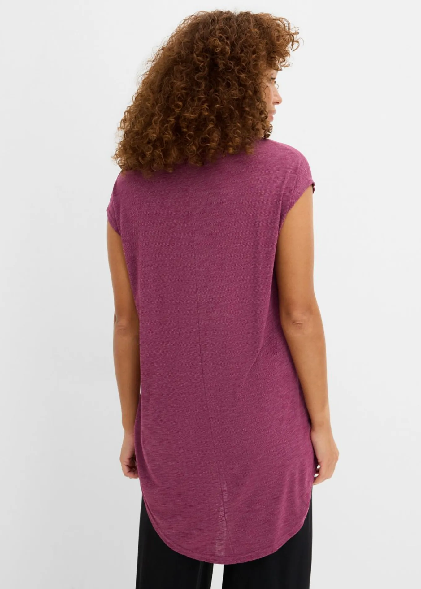 Camiseta larga de mezcla de viscosa