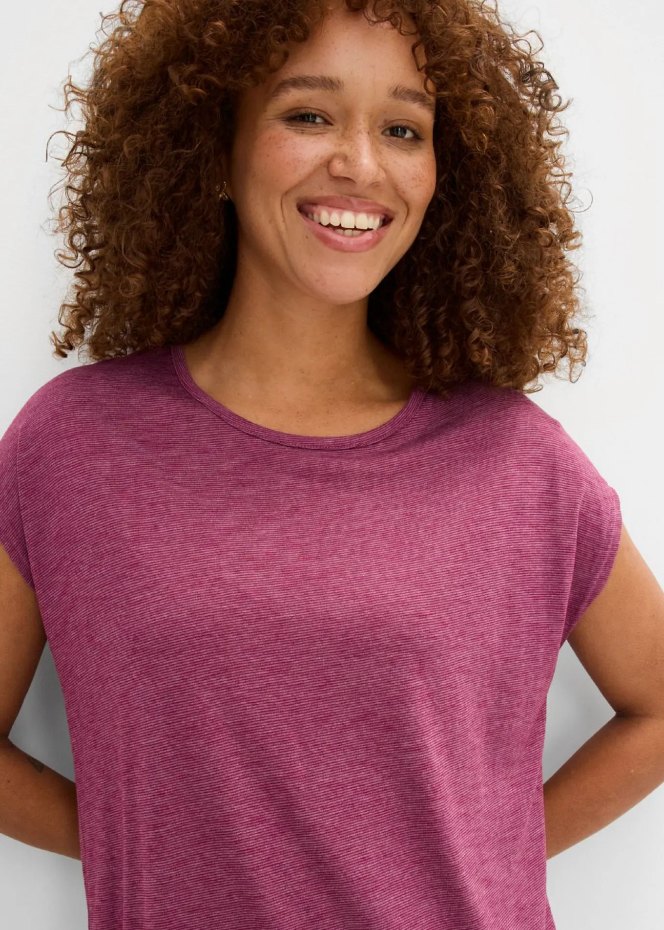 Camiseta larga de mezcla de viscosa