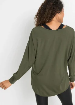 Camiseta larga de mezcla de viscosa