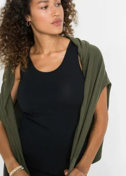 Camiseta larga de mezcla de viscosa