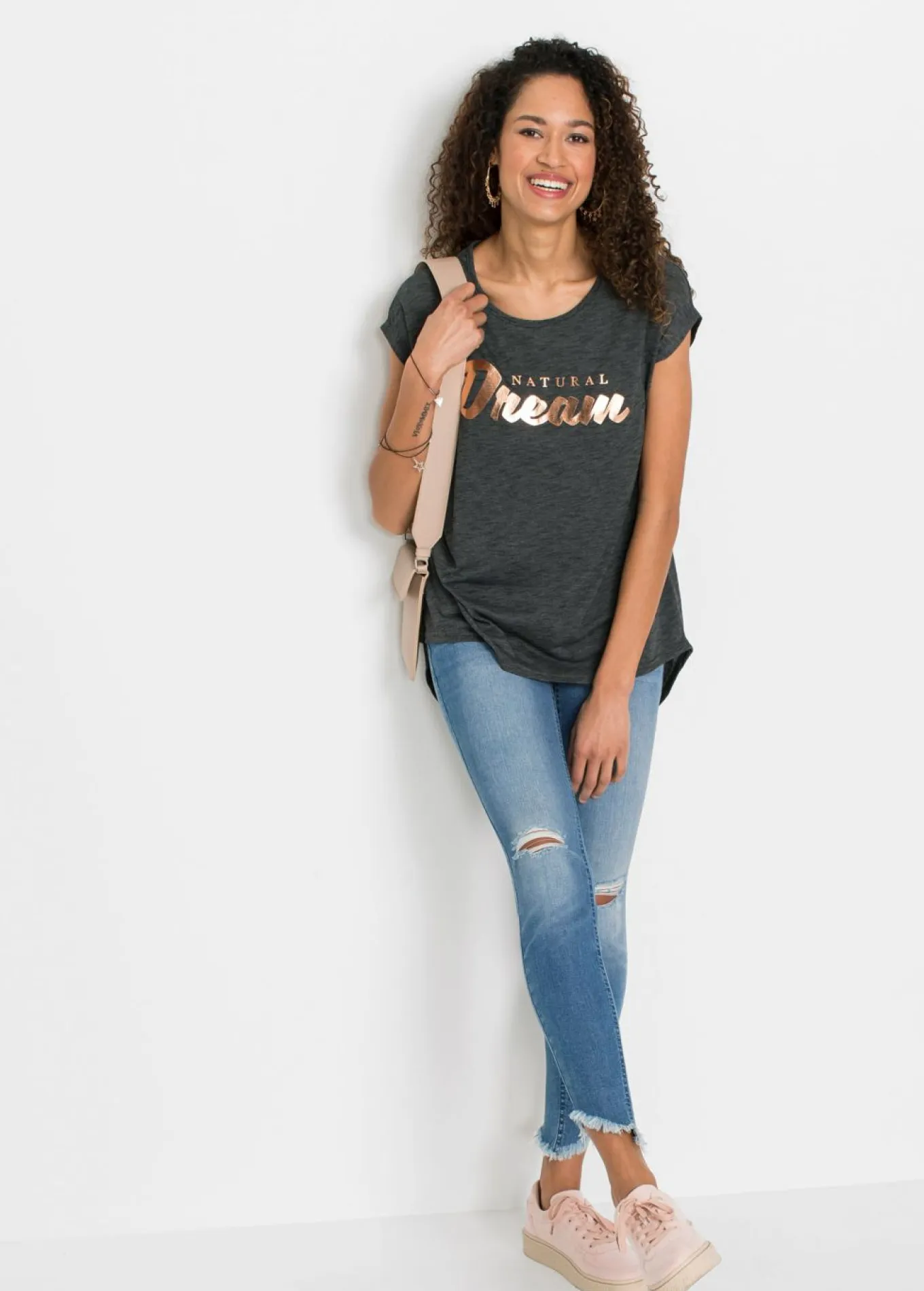 Camiseta larga de mezcla de viscosa