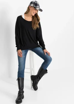 Camiseta larga de mezcla de viscosa