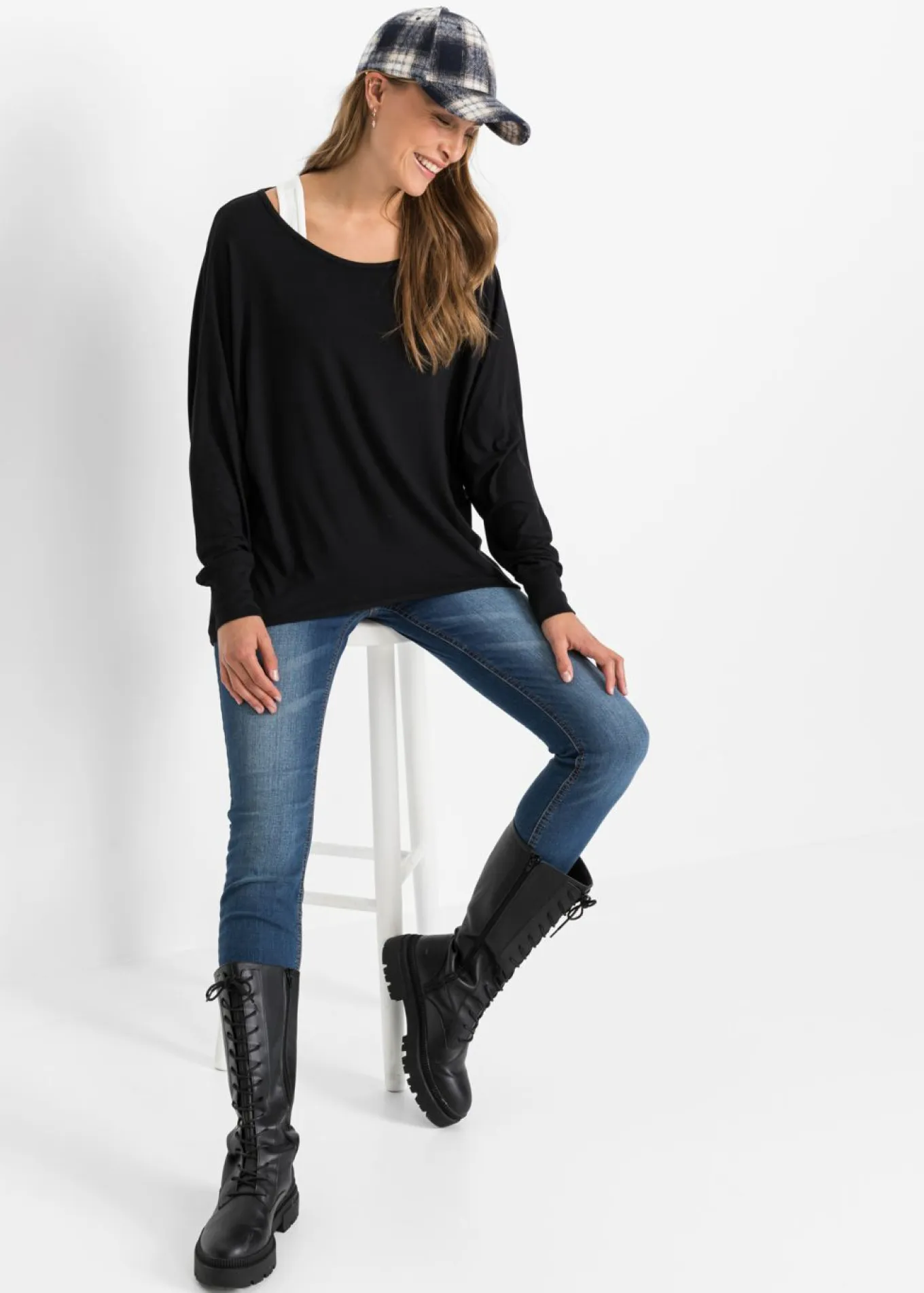 Camiseta larga de mezcla de viscosa