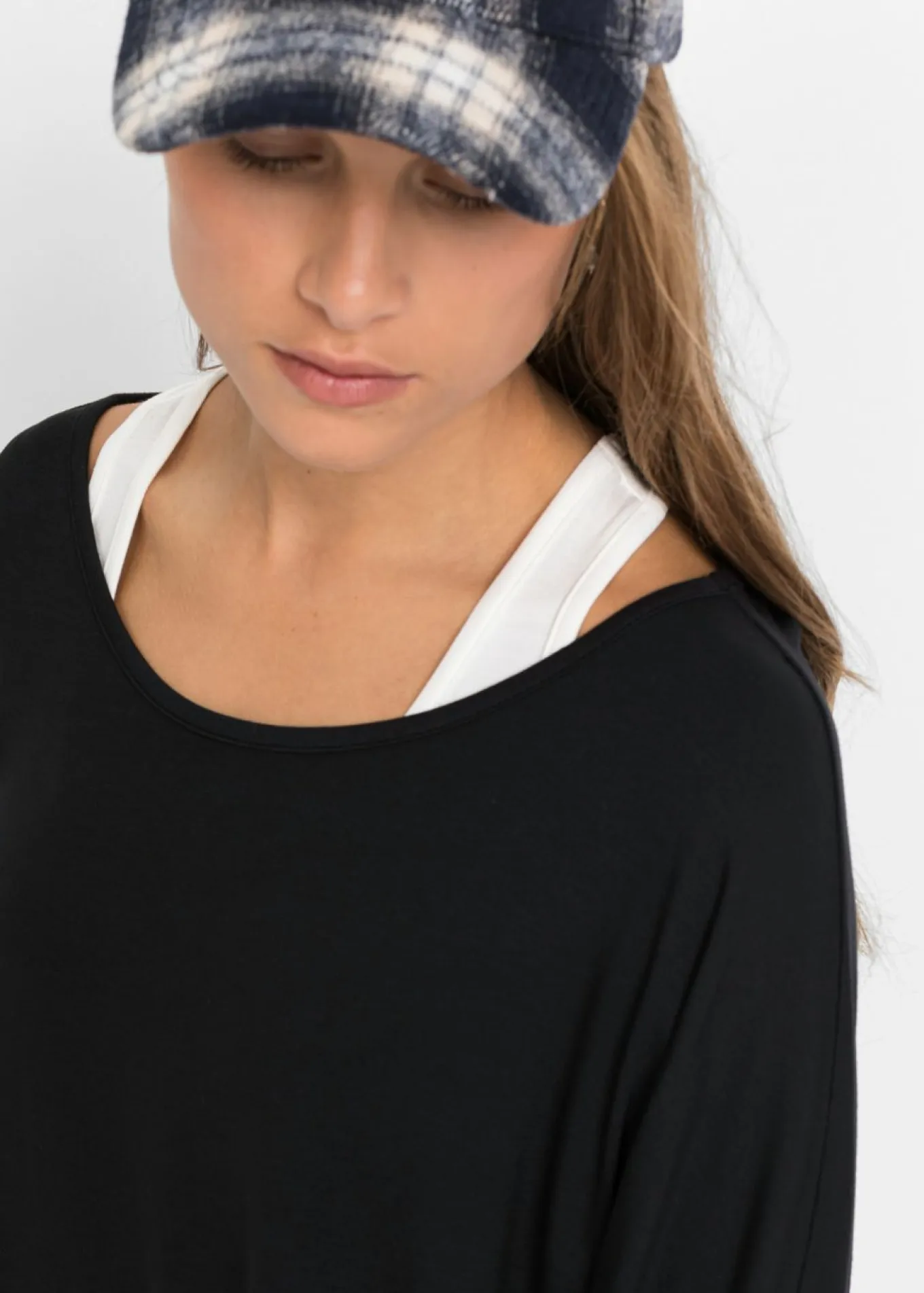 Camiseta larga de mezcla de viscosa