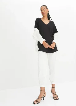 Camiseta larga de mezcla de viscosa sostenible