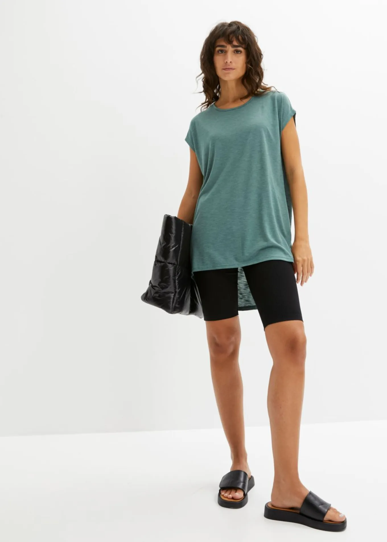 Camiseta larga de mezcla de viscosa