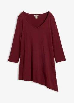 Camiseta larga de mezcla de viscosa y algodón