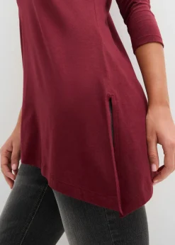 Camiseta larga de mezcla de viscosa y algodón