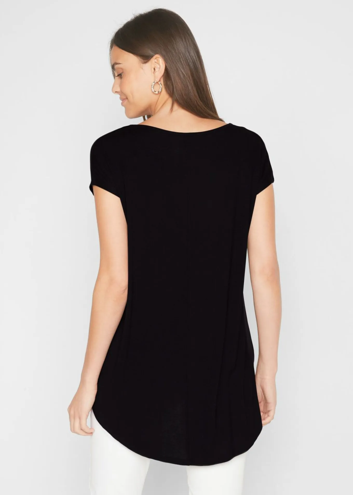Camiseta larga de mezcla de viscosa