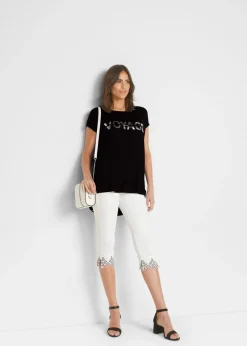 Camiseta larga de mezcla de viscosa