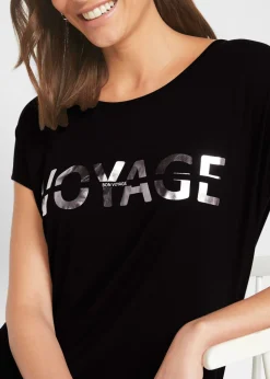 Camiseta larga de mezcla de viscosa