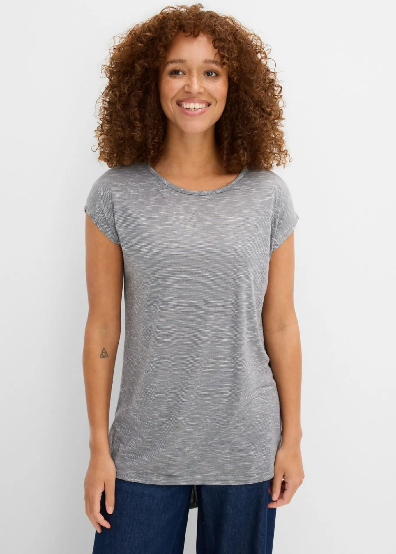 Camiseta larga de mezcla de viscosa