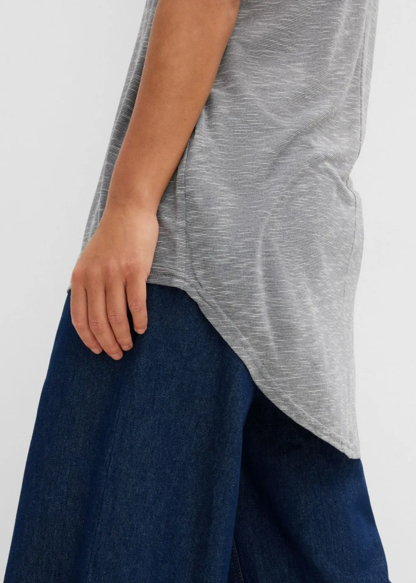 Camiseta larga de mezcla de viscosa