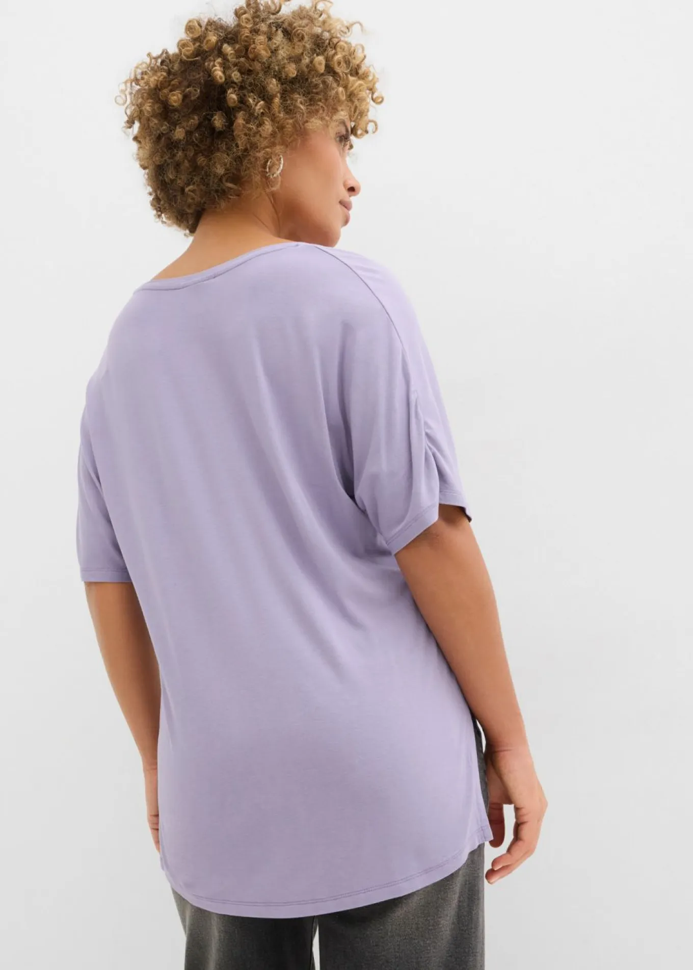 Camiseta larga de mezcla de viscosa sostenible
