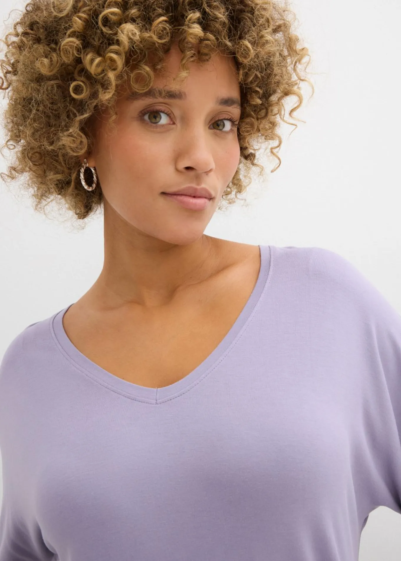 Camiseta larga de mezcla de viscosa sostenible
