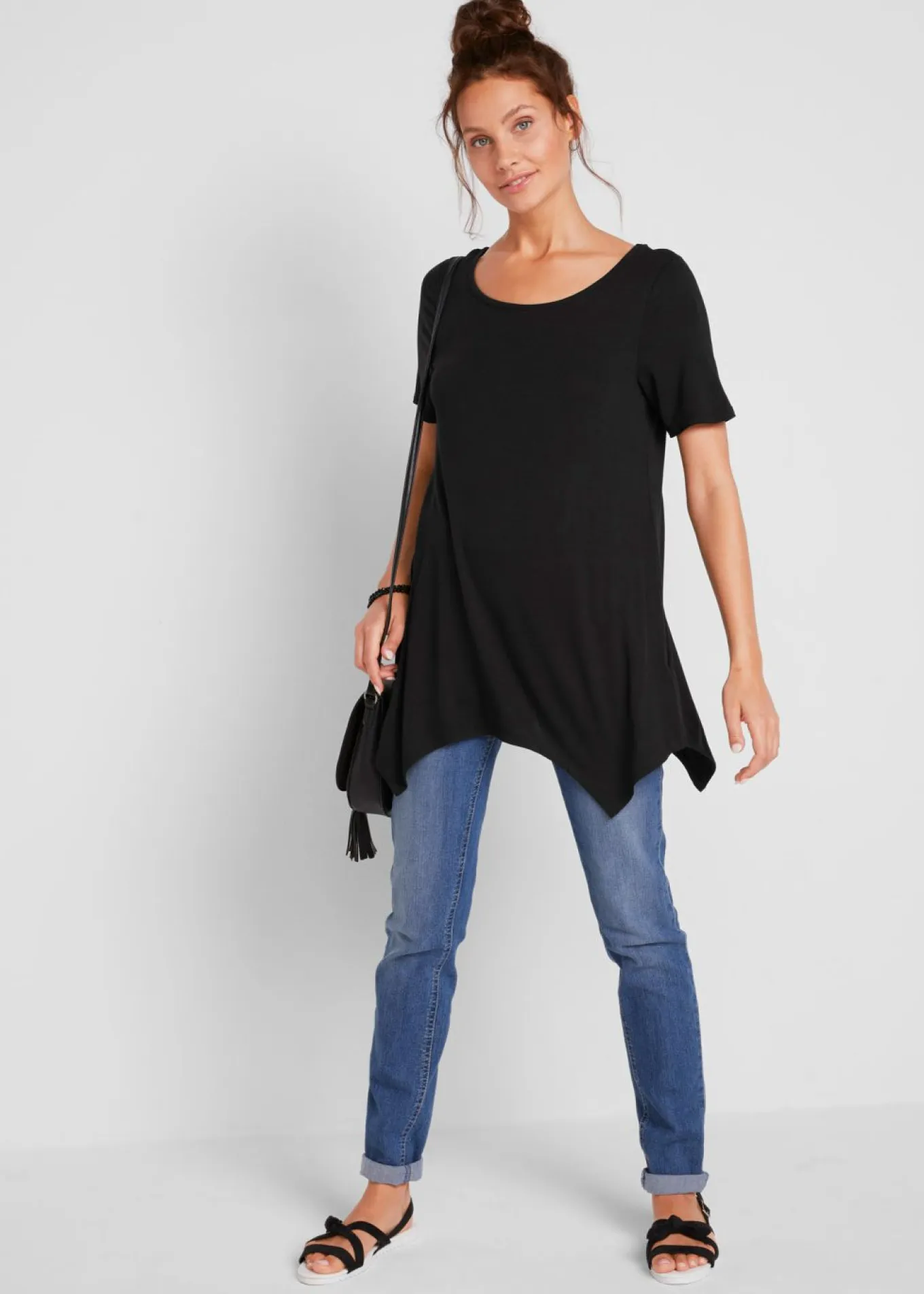 Camiseta larga de pico