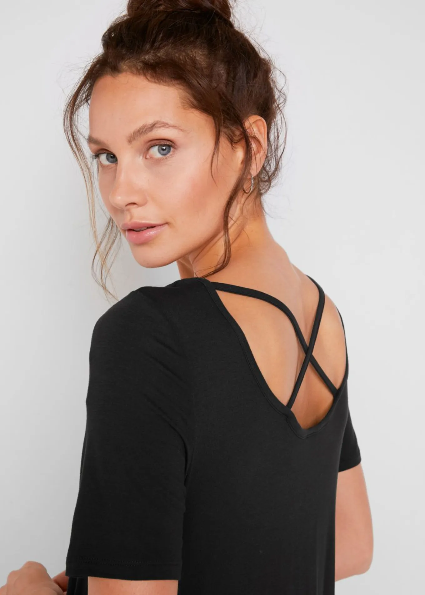 Camiseta larga de pico