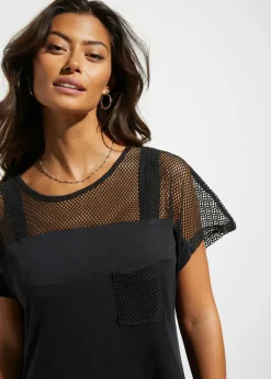 Camiseta larga de playa de viscosa
