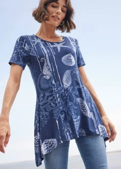 Camiseta larga de suave mezcla de viscosa