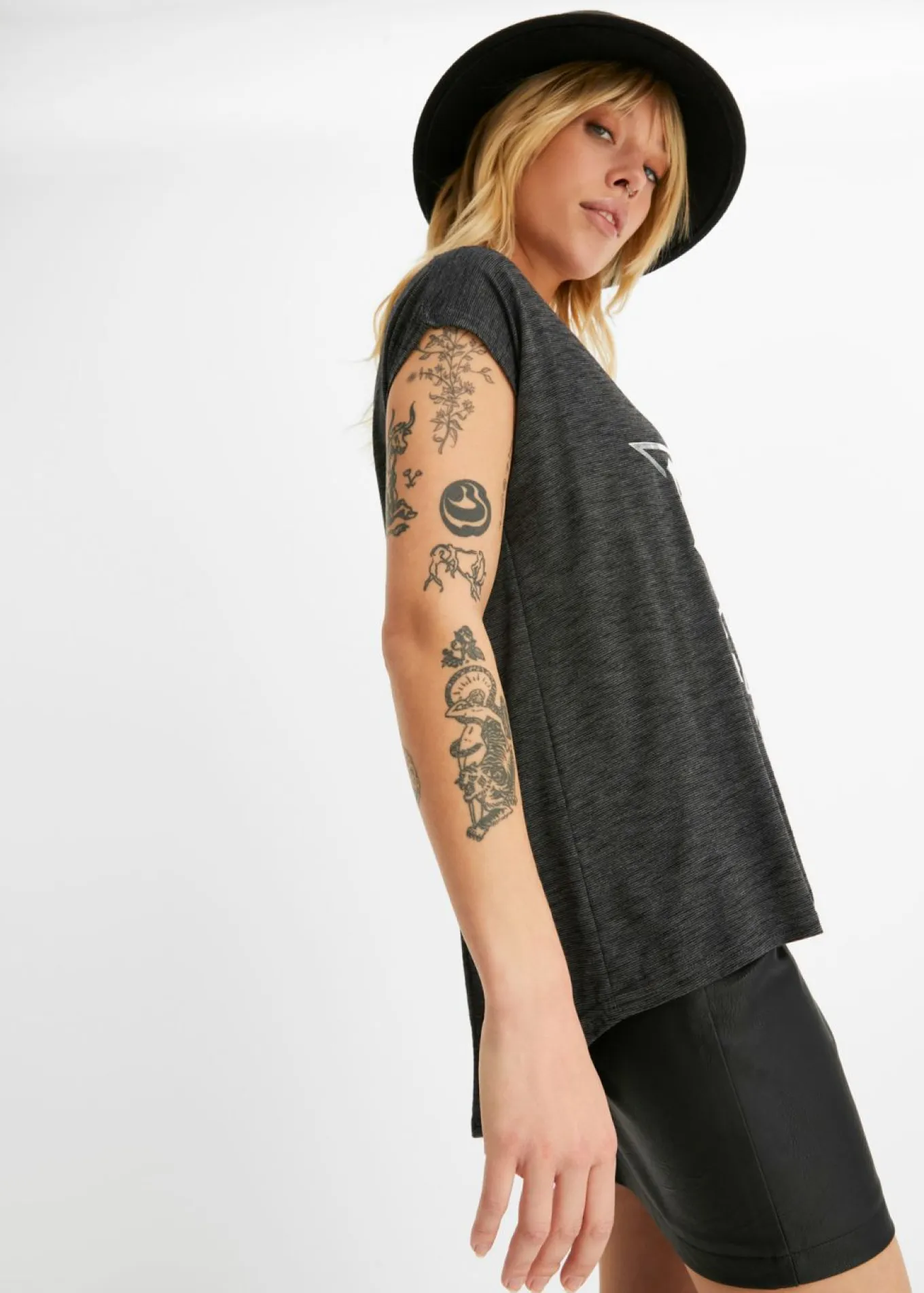 Camiseta larga de suave mezcla de viscosa