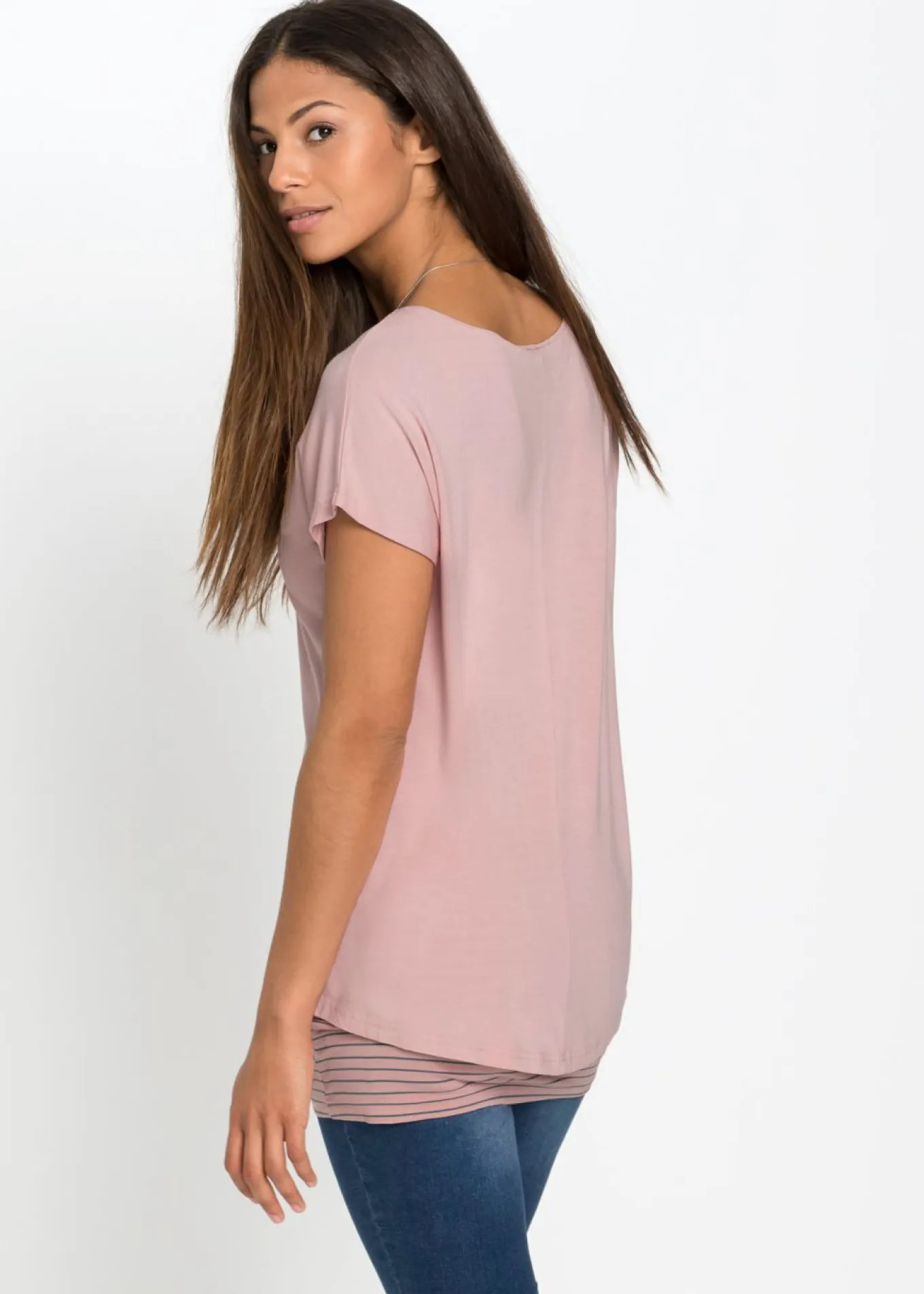 Camiseta larga de suave mezcla de viscosa