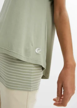 Camiseta larga de suave mezcla de viscosa