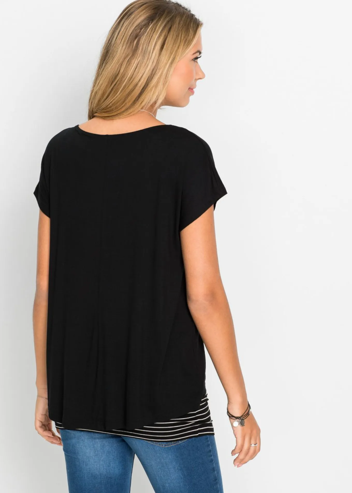 Camiseta larga de suave mezcla de viscosa