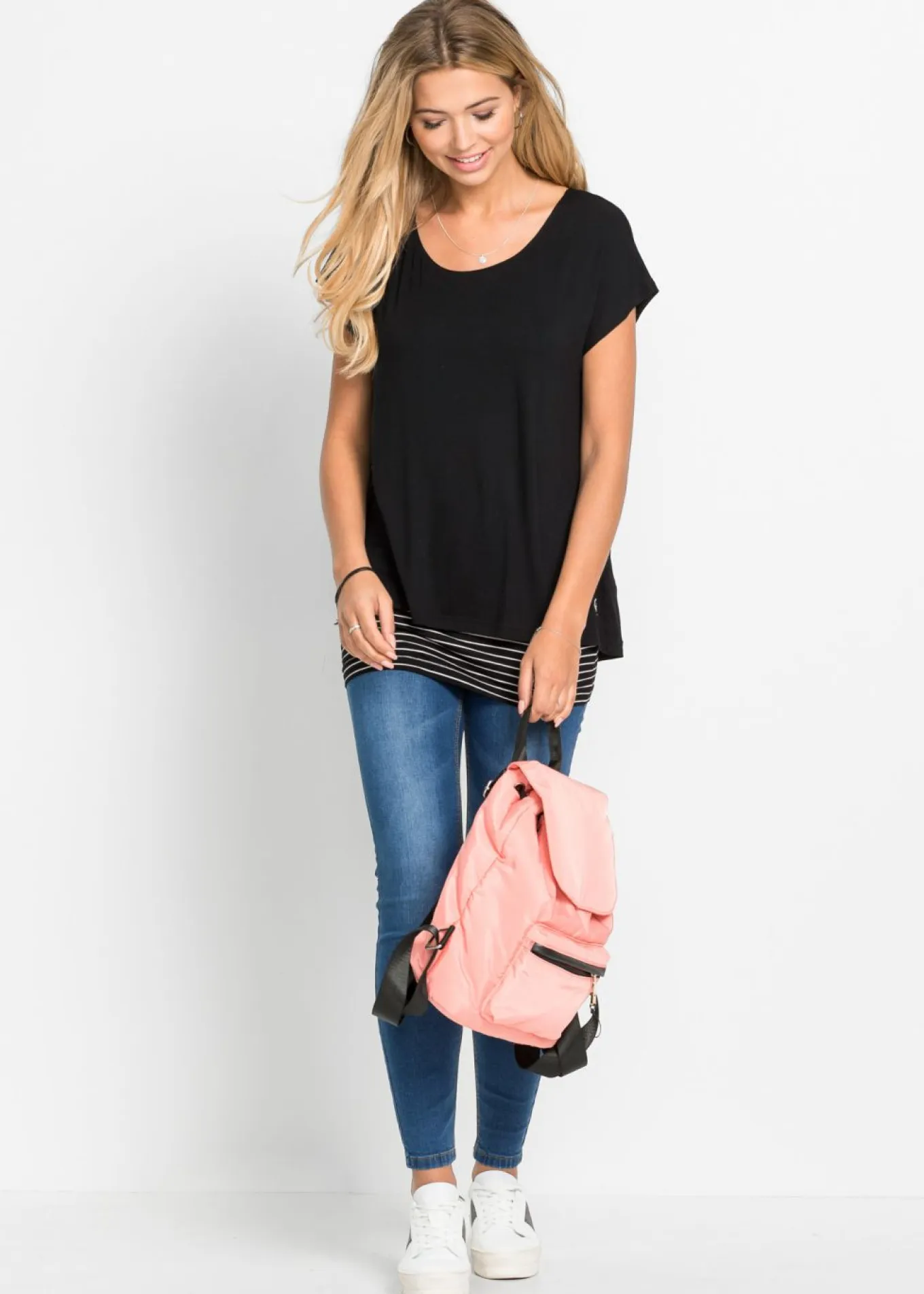 Camiseta larga de suave mezcla de viscosa