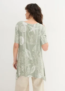 Camiseta larga de suave mezcla de viscosa