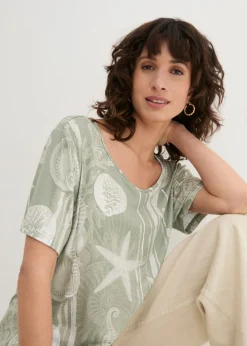 Camiseta larga de suave mezcla de viscosa