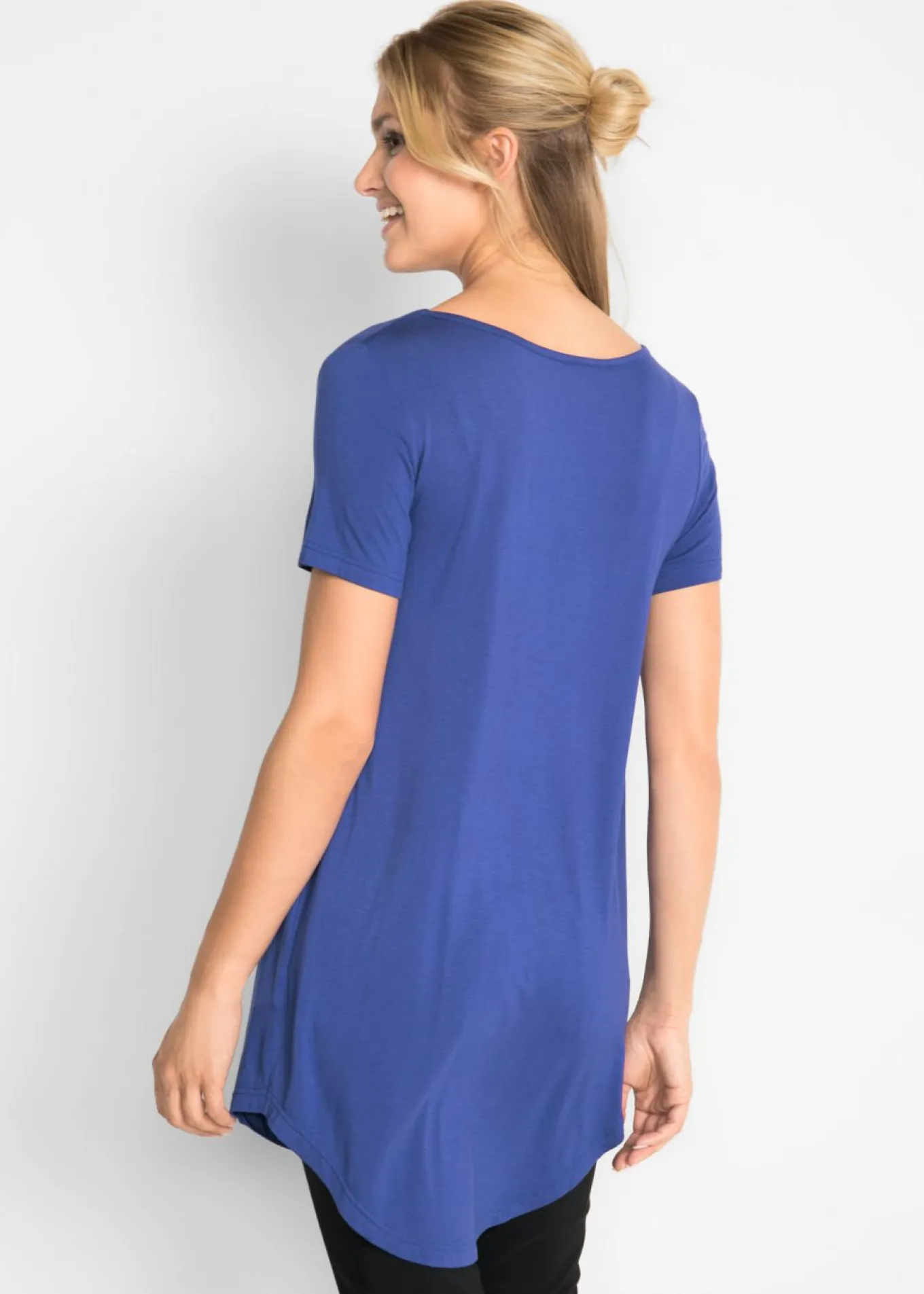Camiseta larga de viscosa suave