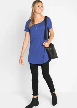 Camiseta larga de viscosa suave