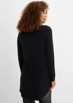 Camiseta larga de viscosa con manga larga