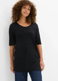 Camiseta larga de viscosa suave
