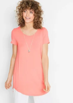 Camiseta larga de viscosa suave