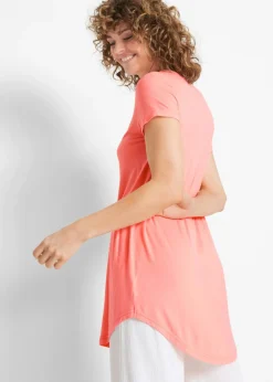 Camiseta larga de viscosa suave