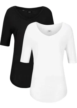 Camiseta larga de viscosa suave (2 unidades)
