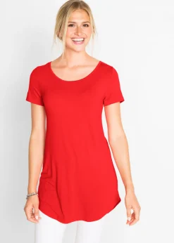 Camiseta larga de viscosa suave