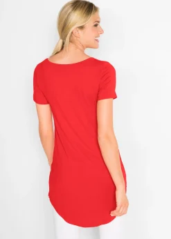 Camiseta larga de viscosa suave