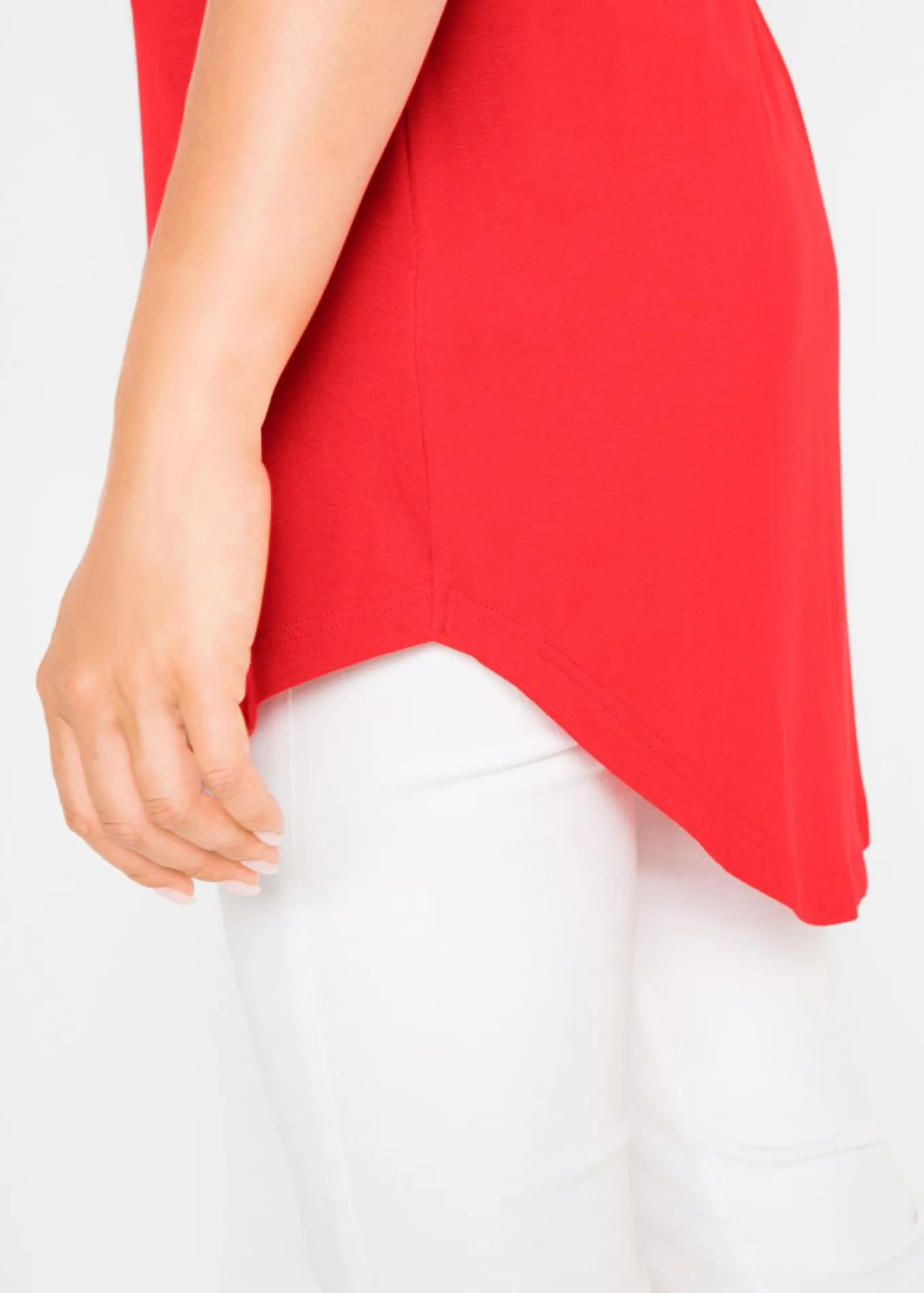 Camiseta larga de viscosa suave