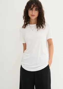 Camiseta larga de viscosa suave